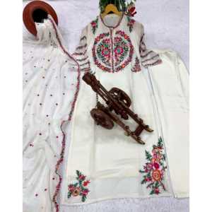 Ensemble haut-bas et dupatta pour femmes, vêtements de soirée de créateur - Product Image 5