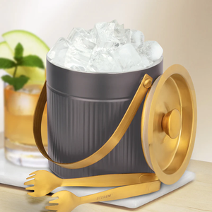 Cubo de hielo metálico martillado extra grande para bebidas embotelladas, enfriador de bebidas rústico disponible a precios de mayoreo al por mayor. - Product Image 3