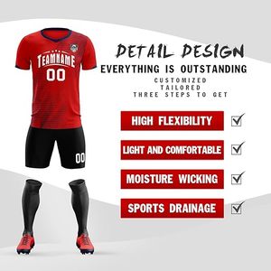 Uniformes de Fútbol con Diseño Personalizado, Camisetas de Fútbol de Secado Rápido, Nombre y Número del Jugador Personalizados, Venta al Por Mayor OEM y ODM - Product Image 3