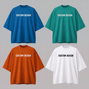 T-shirt unisexe surdimensionné de qualité supérieure, impression de logo personnalisée, t-shirt uni surdimensionné, t-shirt surdimensionné 100% coton - Product Image 1