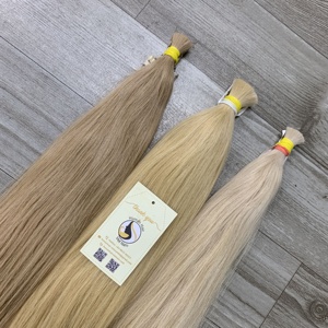 Vente chaude Premium Naturel Droite Vierge Blond Clair Vietnamien Cheveux Lâche Vague Profonde En Vrac Usine De Cheveux Humains Trame Unique - Product Image 4