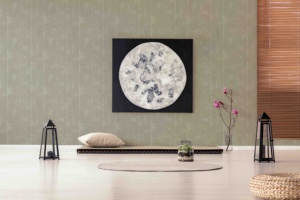 วอลล์เปเปอร์ลายไม้ไผ่สไตล์ญี่ปุ่นร้านอาหารเอเชียห้องออกแบบสำนักงานสำนักงานธรรมชาติใบทางเดินหมึกสไตล์นันยาง - Product Image 2