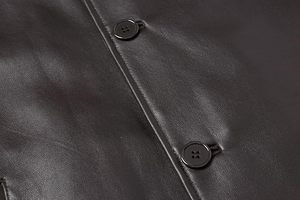 Chaqueta de Cuero Genuino para Hombre con Logotipo Personalizado de Alta Calidad, Impermeable, Resistente al Viento, Abrigo de Invierno, Diseño Moderno OEM para Amantes de los Autos - Product Image 4