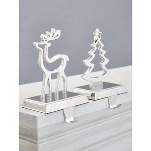 High On Demand Shiny Finish Xmas Stocking Holder For Home Fireplace Top Decoration Use Christmas Stocking Holder Hook - Product Image 1