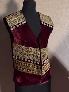 Low MOQ Wholesale Prices Heavy Embroidery Custom Designs Wedding Style Afghani <b>Dress</b> Women With Men's Matching Waistcoat Vest - Product Image 6