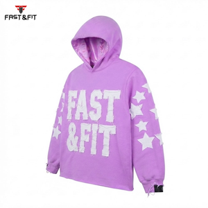 เสื้อฮู้ดดี้ผู้ชายทรงโอเวอร์ไซส์ น้ำหนักเบา แขนยาว สีสันหลากหลาย ผลิตอย่างมืออาชีพ ดีไซน์ตามสั่ง ขายดีสำหรับฤดูหนาว สไตล์ลำลอง ลุคดิสเทรส - Product Image 6
