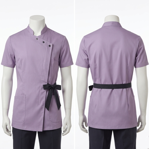 Uniforme de spa de qualité supérieure en polycoton 220 GSM, vert, col mandarin, tunique, broderie de logo personnalisée - Product Image 5