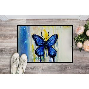New Flutter Butterfly Doormat Non-Slip Washable Low Pile 18H X 27W <b>Indoor</b> Outdoor Entryway Rug Front <b>Door</b> <b>Mat</b> - Product Image 2