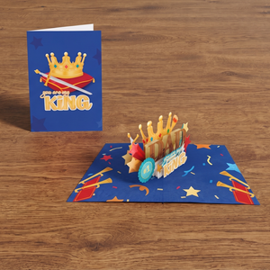 Tarjeta 3D Pop-Up, Papá es Rey, Tarjeta de Felicitación 3D para el Día del Padre, Manualidades de Papel, Tarjetas Pop-Up 3D, Tarjeta Hecha a Mano - Product Image 5