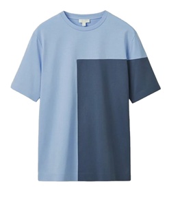 Camiseta deportiva de alta calidad BD para hombre, estilo informal con patrón de logotipo, 60% algodón peinado y 40% poliéster, manga corta y cuello redondo - Product Image 1