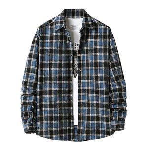 2026 Stylish Flannel Shirt Men's Plaid Long Sleeve Button Down Casual <b>Brushed</b> Cotton Customized Color Design High Quality - Product Image 2