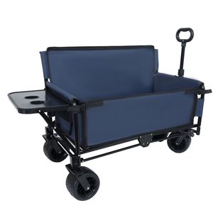Carrello Utilitario Convertibile 3-in-1 per Carichi Pesanti fino a 227 kg, Capacità 180L, Pieghevole con Sedile e Tavolo Posteriore per Campeggio - Product Image 1