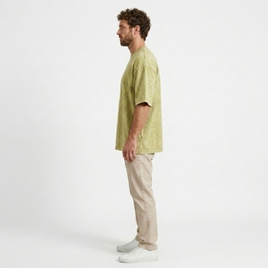 Camiseta Oversize Estilo Vintage con Lavado Ácido, Algodón Grueso, Ropa Casual de Verano para Streetwear - Product Image 4