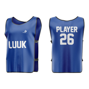 Maillot de football personnalisé LUUK sans manches, avec nom et numéro du joueur, gilet en maille sublimé, unisexe adulte, séchage rapide, en polyester - Product Image 4