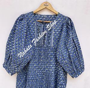 Nouvelle Arrivée Élégant Floral Bleu Noir Motif Imprimé Femmes Mini Maxi Robe Pour Les Femmes - Product Image 2