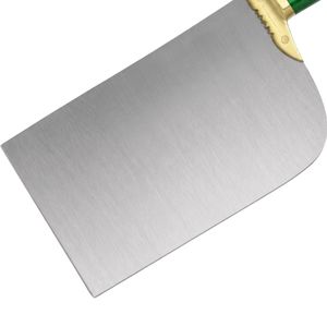 DR ™   Cuchillo de Carnicero de Alta Resistencia, Hoja Ancha de Acero Inoxidable Plateado, Mango Verde, Empuñadura Dorada, Herramienta de Cocina para Picar Carne - Product Image 2