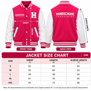 Veste universitaire rose et blanche de qualité supérieure pour femmes, avec lettres brodées, boutons, manteau tendance, veste universitaire - Product Image 6