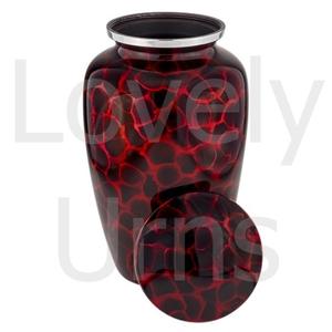 Urna Funeraria de Metal con Diseño de Ojo de Tigre Rojo para Cenizas Humanas, Patrón Atractivo, Proveedor de Fábrica OEM ODM - Product Image 5