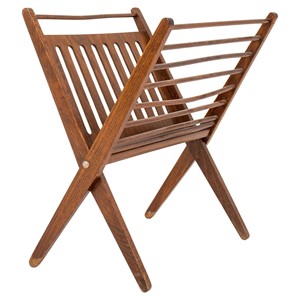 Wholesale Acacia Wood Minimalist Foldable Magazine Rack - Product Image 1