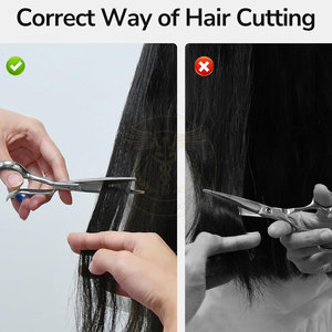 Tijeras de Peluquería Profesionales QORVEX INSTRUMENTS de Acero Inoxidable, Punta Recta y Afilada, Diseño Ligero para Diestros - Product Image 3