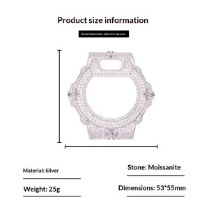 High Quality Waterproof Iced Out <b>Watch</b> Bezel Full Moissanite Crystal White Color Diamond Style <b>Watch</b> <b>Case</b> for Men Women - Product Image 5