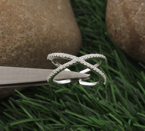 Anillo Minimalista de Circonita Cúbica al por Mayor, Anillo Apilable Delgado Chapado en Plata 925, Anillo de Eternidad Fino de Circonita Cúbica para Mujer, Joyería a Granel - Product Image 4