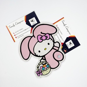 Pince à épiler magnétique personnalisable Hello Kitty rose pour nouveau bébé Extensions de cils en forme de coeur en plastique durable - Product Image 5