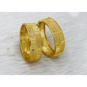 Bracelets Kada traditionnels plaqués or en gros, bracelets plaqués or, bracelets africains, bracelets de mariage, bracelets éthiopiens arabes - Product Image 5