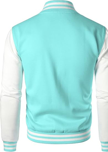 Customized Casual Men's <b>Canvas</b> Varsity Bomber <b>Jacket</b> Waterproof Breathable Windproof - Product Image 3