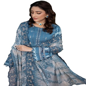 Liquidation vente robe de soirée pakistanaise Original indien Kurta ensemble pour femmes pakistanaise salwar kameez robe readymade par Dr Haris - Product Image 1