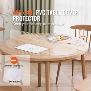 Tappetino da Scrivania in PVC Trasparente 48 X 48 Pollici, Spessore 2.0 mm, Impermeabile, Facile da Pulire, Protezione per Tavolo, Copertura Usa e Getta - Product Image 2