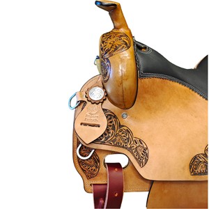 Selle de cheval Western en cuir de qualité supérieure pour la course de baril, toutes tailles disponibles - Product Image 2