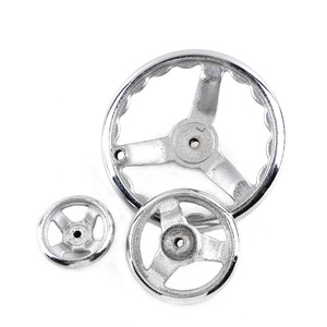 Volantes de hierro fundido cromados con borde redondo para máquinas corrugadoras (3-16 pulgadas) - Product Image 1