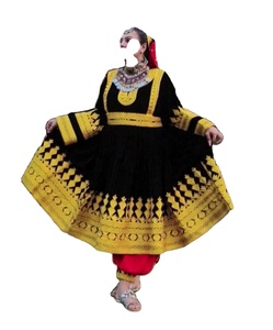 WS International Robe Afghani Kuchi pour femmes Super Qualité Couleur Solide Brodée Qualité Eid Manches Longues Mode Simple - Product Image 1