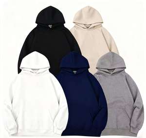 Sweat à capuche décontracté de haute qualité pour homme, avec logo lettres essentielles et double ligne sur la poitrine, style ample - Product Image 1