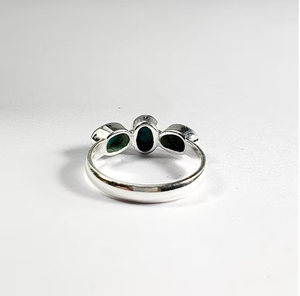 Handmade Classic Designer Triple Turquoise 925 <b>Silver</b> <b>Ring</b> for Everyday Wear <b>Stacking</b> Band Best In Price - Product Image 4