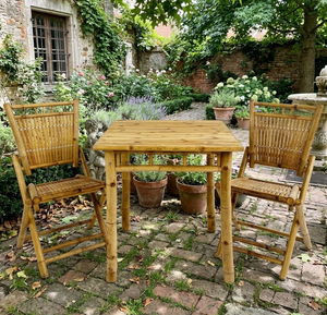 Chaises et table pliantes en bambou en gros – Ensemble de chaises de jardin en bambou de haute qualité – Décoration de mobilier bohème pour la maison et les complexes hôteliers - Product Image 6