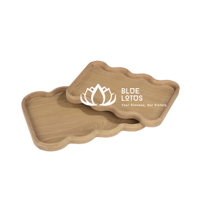 Plateau en bois poli gravé, écologique et réutilisable, pour collations, support décoratif durable pour la maison – Vente chaude - Product Image 1