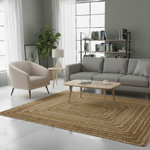 Alfombra de Poliéster Hecha a Máquina al por Mayor - Diseño Floral Rectangular Kilim Dhurrie Antideslizante con Base de Yute de Pelo Corto y Grosor de 5-6 mm - Product Image 1