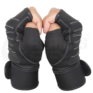 For High Selling Weightlifting Fitness <b>Gloves</b> Gym Non-slip Breathable Half Finger Polyester Lace-up Closure - Product Image 6