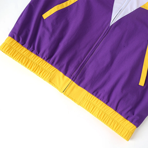 Blouson coupe-vent violet LSU personnalisé le plus tendance, à fermeture éclair intégrale, pour fraternité, séchage rapide, léger, vente en gros, commande en gros 2026 - Product Image 3