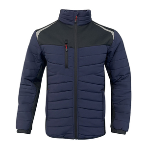 Chaqueta de Invierno para Hombre, Acolchada, con Capucha, Cierre de Cremallera, Impermeable, Resistente al Viento, Relleno de Poliéster, Estilo Casual, Color Sólido, Corte Regular - Product Image 1