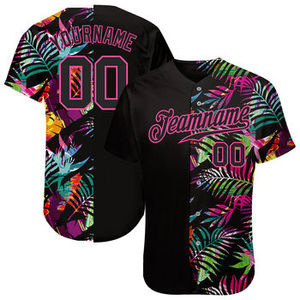 Camisetas de Béisbol con Estampado por Transferencia de Calor de Alta Calidad OEM, Unisex para Adultos, Transpirables, 100% Poliéster, de Secado Rápido, Cuello en V - Product Image 4