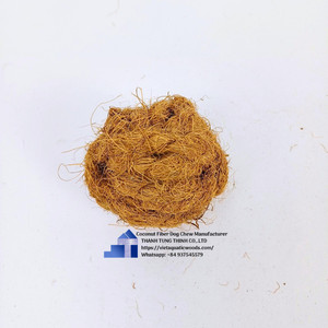Coconut Fiber Dog Chew Round Natural Eco-Friendly Pet <b>Toy</b> for Dogs - Product Image 1