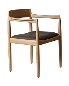 Chaise de salle à manger moderne en teck massif de qualité export avec assise rembourrée pour les projets de restaurants, cafés et hôtels - Product Image 6