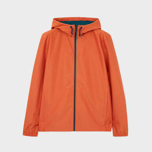 Chaqueta Larga Impermeable para Hombre, con Estampado de Lona, Cierre de Cremallera, Transpirable, con Capucha |   Ropa Deportiva Ligera para Exteriores Orange Storm Shell - Product Image 1