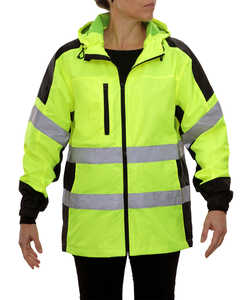 Chaqueta de Seguridad Reflectante de Alta Visibilidad para Trabajadores de la Construcción, Amarillo Neón, Impermeable, Transpirable, Ropa de Trabajo Industrial - Product Image 3