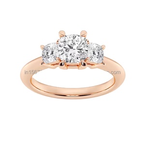Femmes élégant Vintage 14k or 18k fiançailles/bague de mariage coussin laboratoire créé IGI/GIA laboratoire cultivé diamant parfait bijoux de fête - Product Image 1