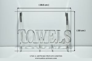 Top Selling <b>Towels</b> Over The Door <b>Hook</b> Rack Decorative Aluminium Word Wall <b>Hook</b> Modern Bathroom Stylish Available For Sale - Product Image 2