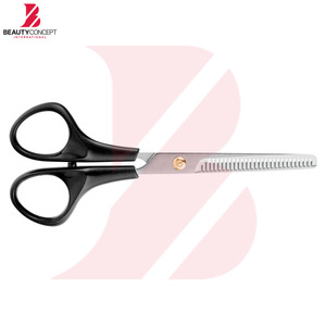 Ciseaux à effiler professionnels à double trou pour les doigts, manche en plastique, acier inoxydable, outils de coiffure pour barbier - Product Image 3